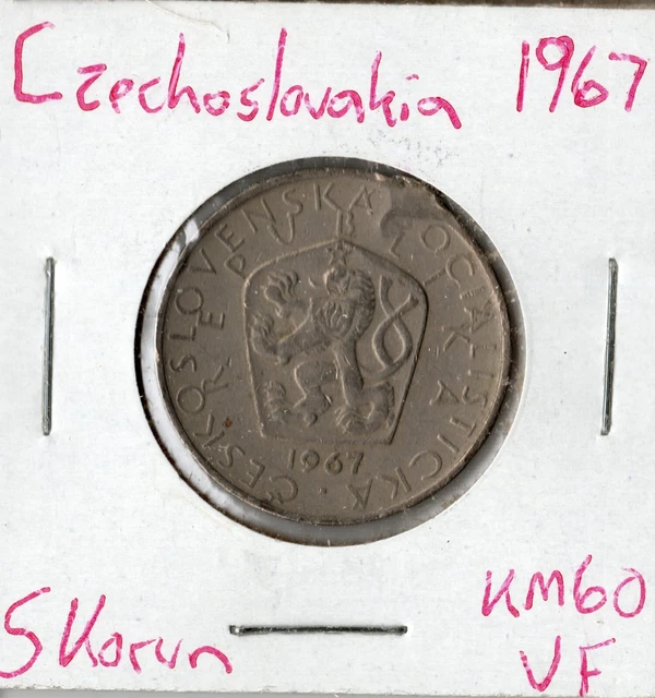 Coin Czechoslovakia 5 Korun 1967 KM60
