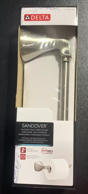 Delta Sandover Pivoting Toilet Paper Holder in Brushed Nickel