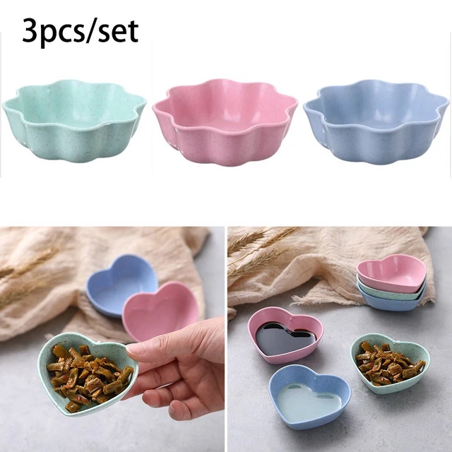 3x piatti salsa gallo di grano condimento piatti piatti antipasto ciotole per immersioni