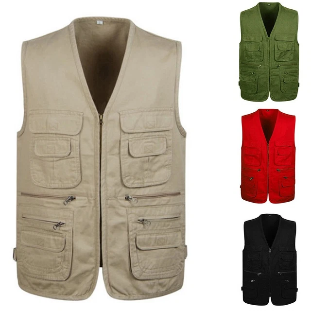 Gilet Multipoches Homme Extérieur - Léger Respirant Sans Manches