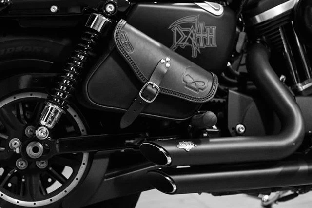 Left & Right PU Leather Swing Arm Saddlebags For Harley Sportster - Easy Mount, No Drilling Needed - View #10