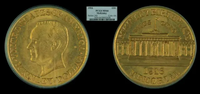 1916 G$1 PCGS MS66 - McKinley (Classic Gold Commemorative)