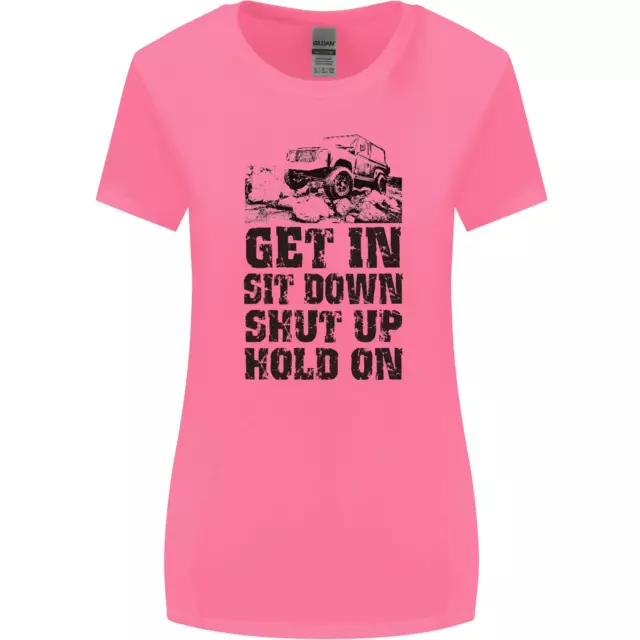 Maglietta da donna Get in Sit Down 4X4 Off Road Divertente taglio più largo 2