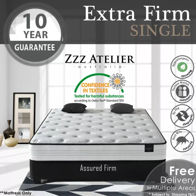 SINGLE Mattress - Super Firm Mattress w/ Extra Firm Pocket Spring Ultra HD Foam