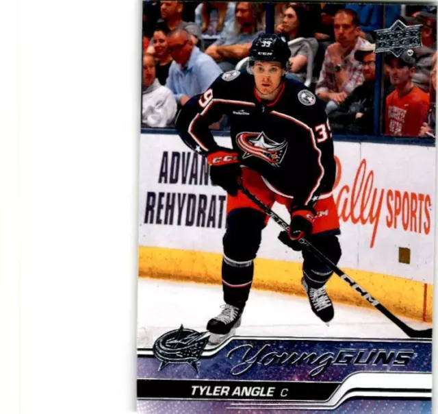 2023-24 Upper Deck #453 Tyler Angle Young Guns RC Columbus Blue Jackets Rookie