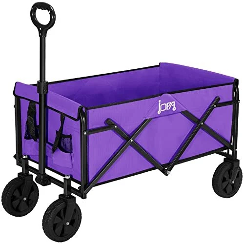 Utility Pull Push Wagon Cart Heavy Duty Collapsible Wagon Cart Foldable Wagon