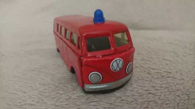 VW Bus T1 Bully Feuerwehr Blechauto  Friktion tin toy lata  Blechspielzeug