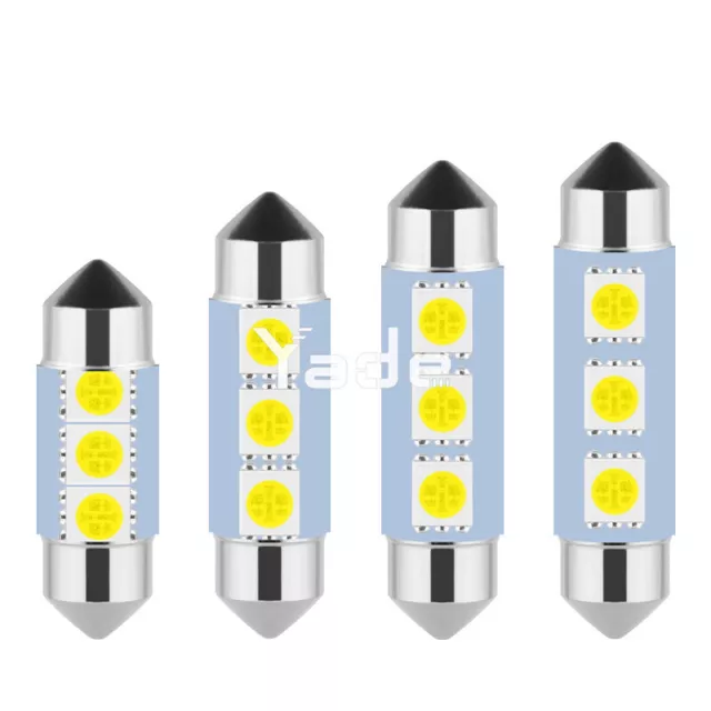 5/10PC 31/36/39mm 3SMD LED Auto KFZ Innenraumbeleuchtung Kennzeichenbeleuchtung.