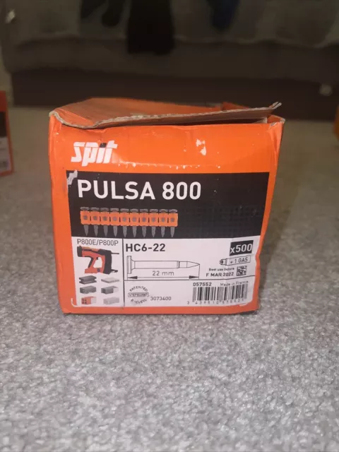 SPIT 057540 Pulsa 800 22mm Nails X 500 With Gas