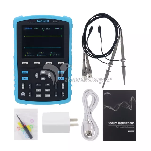 180MHz -3DB Dual-Channel Digital Oscilloscope/Signal Generator FNIRSI DPOX180H