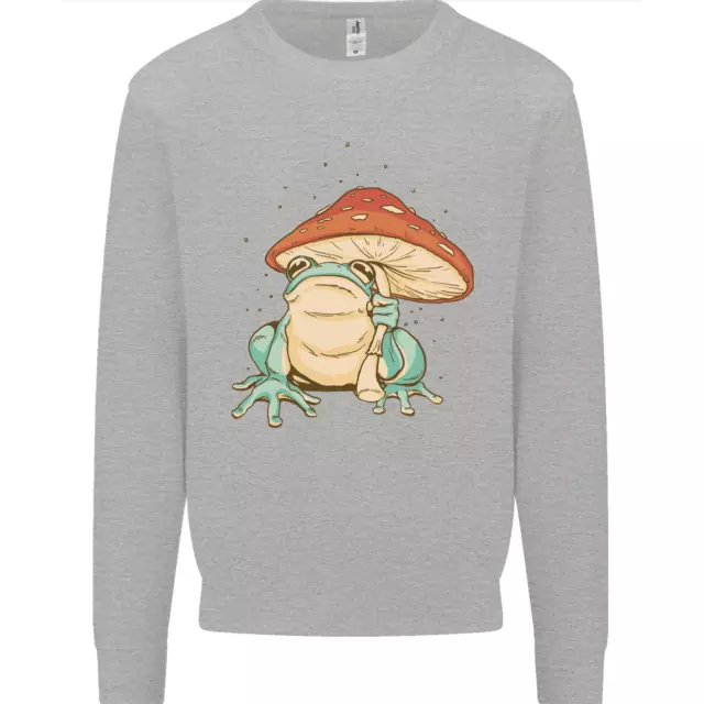 A Frog Under a Toadstool Umbrella Toad Mens Sweatshirt Jumper