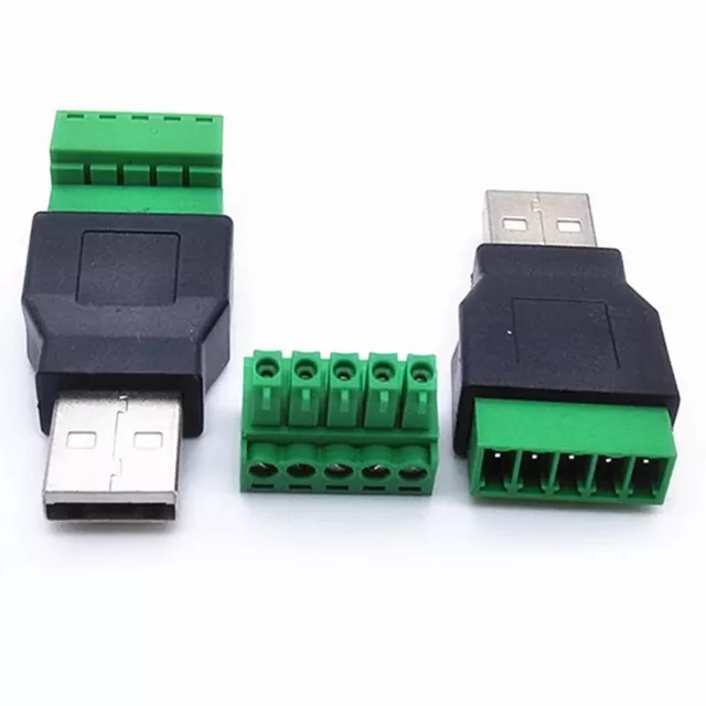 Connettore adattatore USB flessibile maschio/femmina tipo A e terminale vite 5P