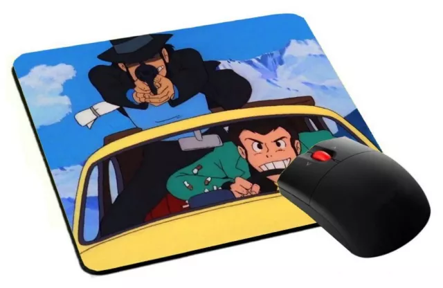 mouse pad, tappetino mouse LUPEN  jigen 500 lupin cartoon  pc computer desktop