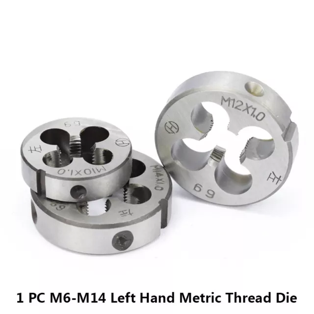 Left Hand Metric Thread Cutting Die HSS Round Threading Dies All Sizes M2 to M20 2