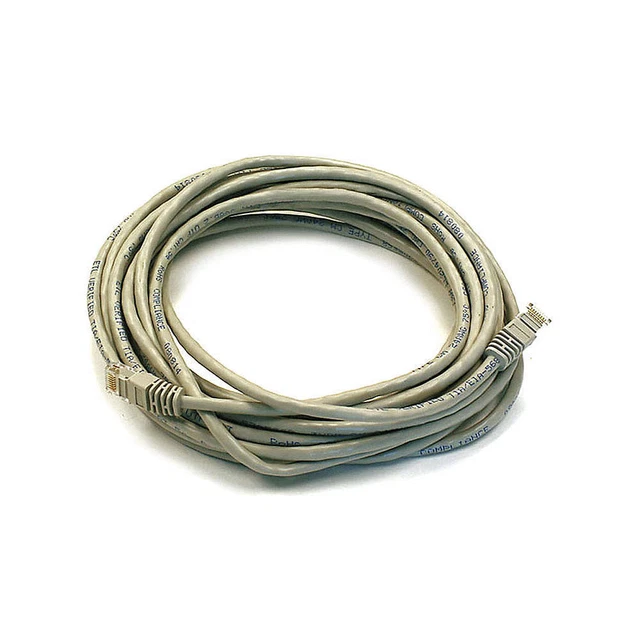 MONOPRICE 141 Patch Cord,Cat 5e,Booted,Gray,25 ft.