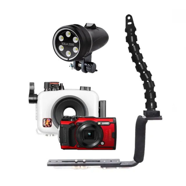 Ikelite Underwater Housing and Olympus TG-6 Camera with SOLA 2500 Video Light