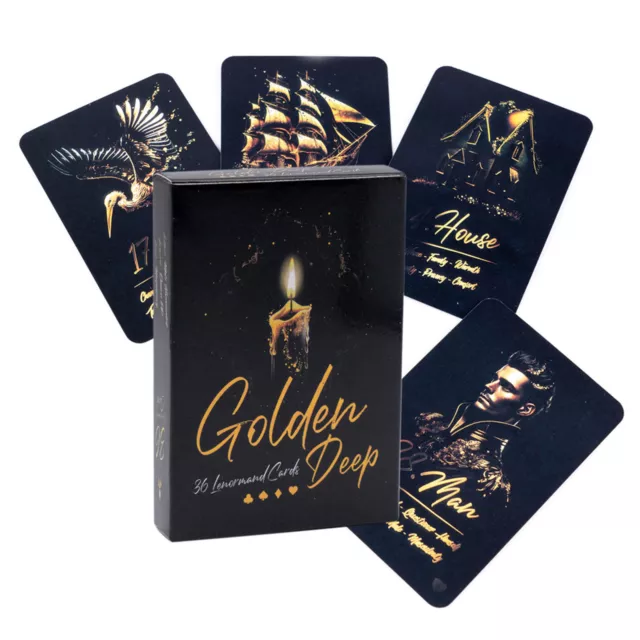 Fortune Golden Deep Lenormand Tarot Wahrsagen Decks Orakelkarten Tarotkarten