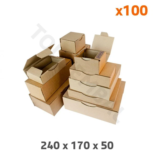 5 Cartons D'Expédition Plats 46x36x5 Cm - Simple Cannelure, Résistants Et Recyclables