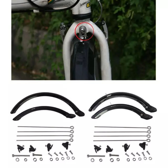 Road Folding Bike Mudguard Set Front&Rear Lightweight Mud Guard Wheel Mud Block