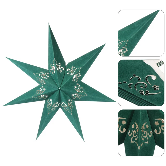 Stella di Natale Luminosa da Esterno, Stelle di Natale Decorazioni Natalizie, Stella Cometa per Presepe, Stelle di Carta da Appendere, Stella Cometa LED, Decorazioni Natalizie Finestre, 45 cm Bianco