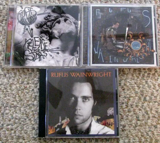 RUFUS WAINWRIGHT~~LOT OF 3 CDs Roots Rock Singer-Songwriter FREE SHIPPING