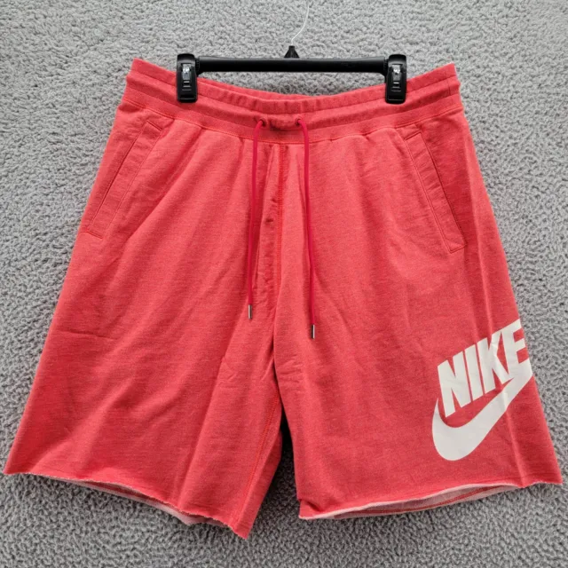 Nike Shorts Men's French Terry Sportswear Loose Fit Lobster Red AT5267 Size XL