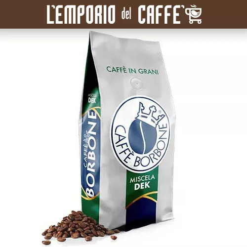 3 KG Caffè Borbone En Grani Beans Mélange Dek Café Décaféiné Vert