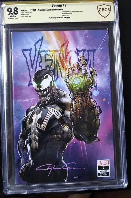 Venom 7 CBCS 9.6 Signed by Clayton Crain 1st Codex