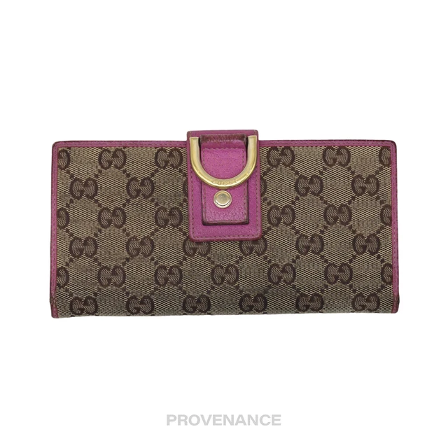 Gucci GG Canvas Long Wallet - Fuchsia