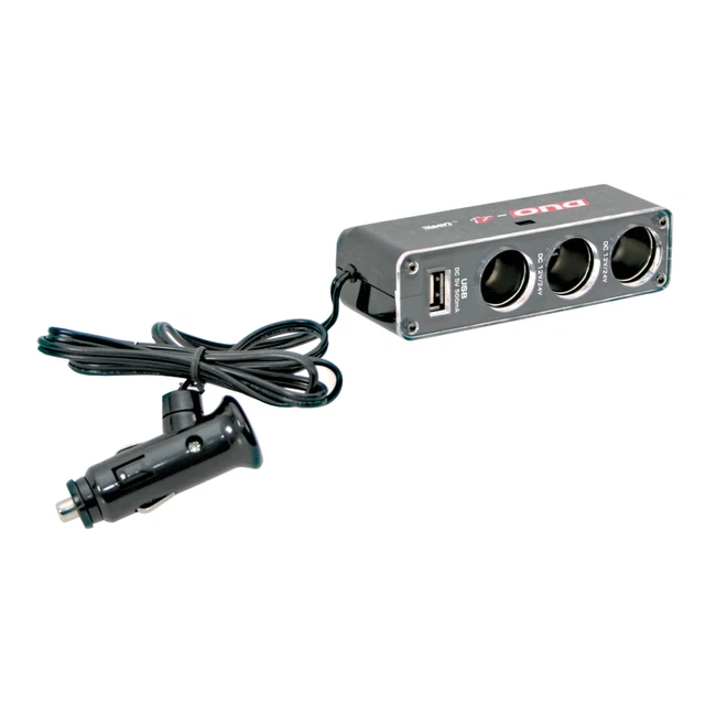 39048 Dual-Power Presa Corrente Tripla Con Usb 12/24V