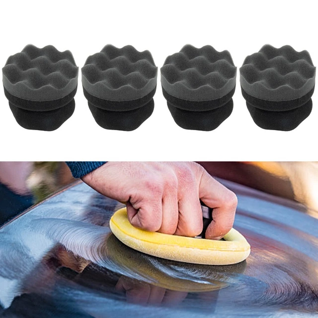 Black Polishing Pads Car Tyre Brush Hex Grip Replacement Sponge Waxing