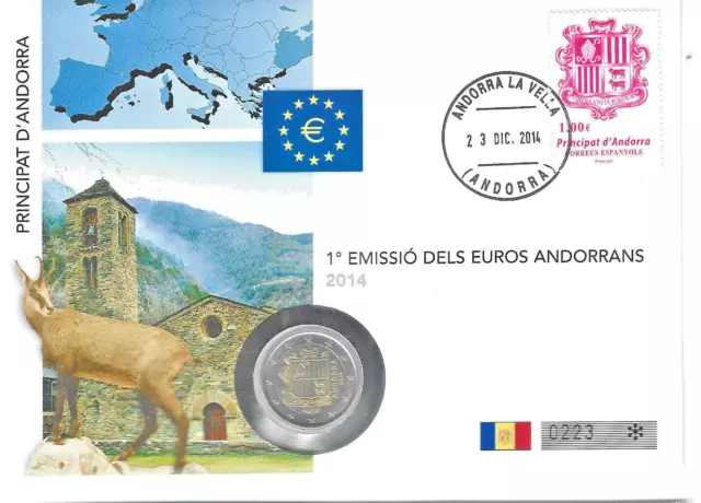Numisbrief Andorra Euro Einführung 2014