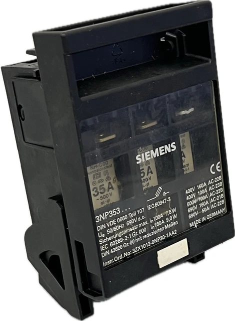 SIEMENS 3NP1123-1BC20, Sicherungslasttrennschalter, E01