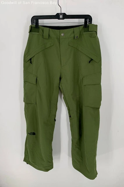 The North Face Mens Green Flat Front Pockets Straight Leg Ski Snow Pants Size M The North Face Mens Green Flat Front Pockets Straight Leg Ski Snow Pants Size M
