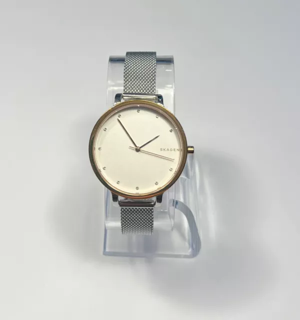 SKAGEN SKW2661 HAGEN Watch White Face & SILVER MESH STRAP New Battery 3