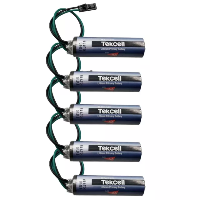 5pcs for Tekcell SB-AA11 3.6V 2400mAh AA Li Battery Non Rechargeable with Plug