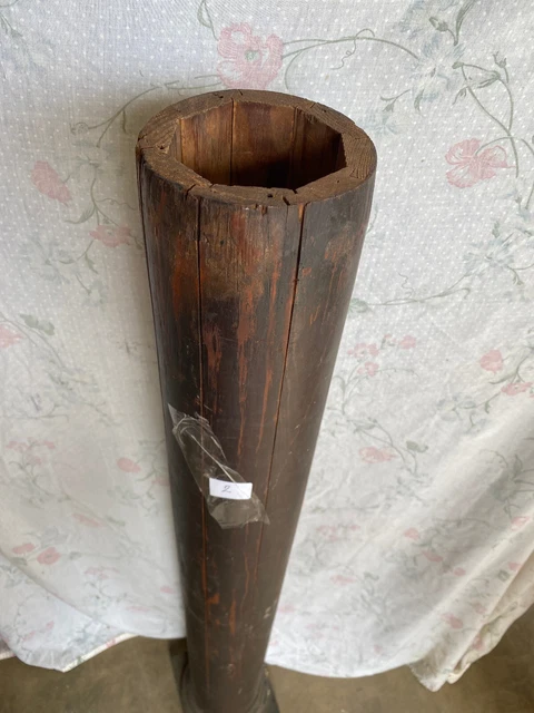 Salvage Architectural - 54" Turned Round Brown Column / Post    (2 3