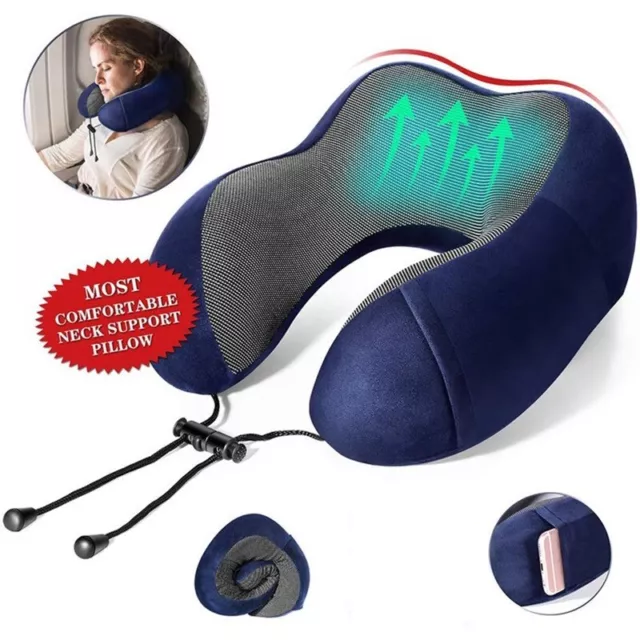 Memory Foam U-Shaped Travel Pillow Neck Support Head Rest Car Plane Soft Cushion