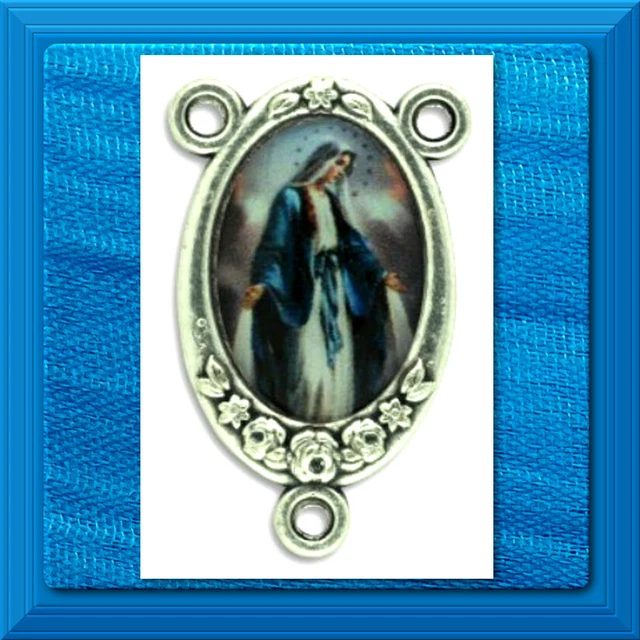 COTTVOTT St Benedict Our Lady Of Guadalupe Miraculous Medal - 3 Hole Rosary Center Connector Charms For DIY Jewelry