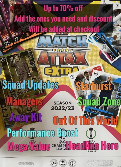 Topps Match Attax Extra 22-23 Squad Updates Out of this world Up To 80% Off