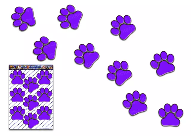 Purple PAW PRINTS Large ANIMAL Pet Cat Car Sticker Pack-ST002PL_3 Australia Made