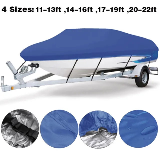 Boat Cover Fishing V-Hull Waterproof Heavy Duty Marine Grade Dust Trailerable 2