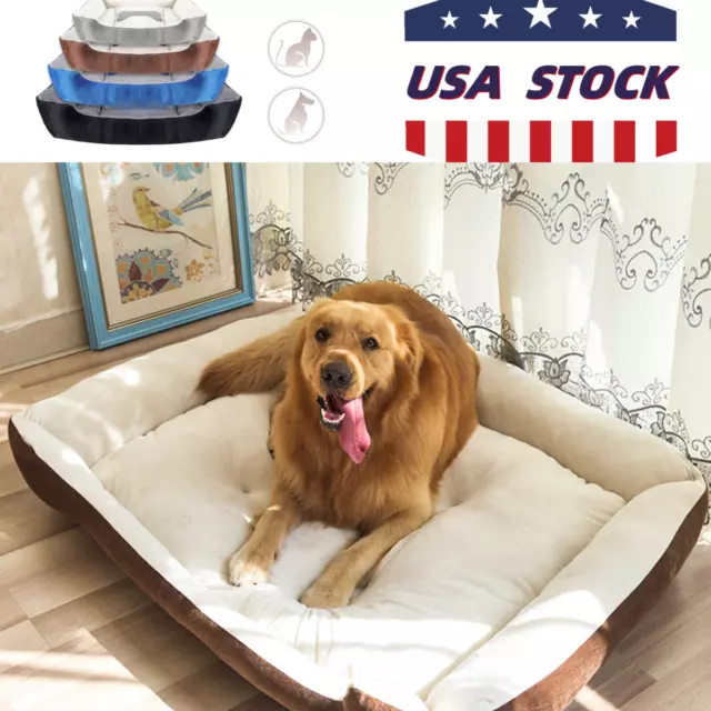 Pet Calming Bed Soft Warm Cat Dog Nest House Small Large Washable Mat USA STOCK