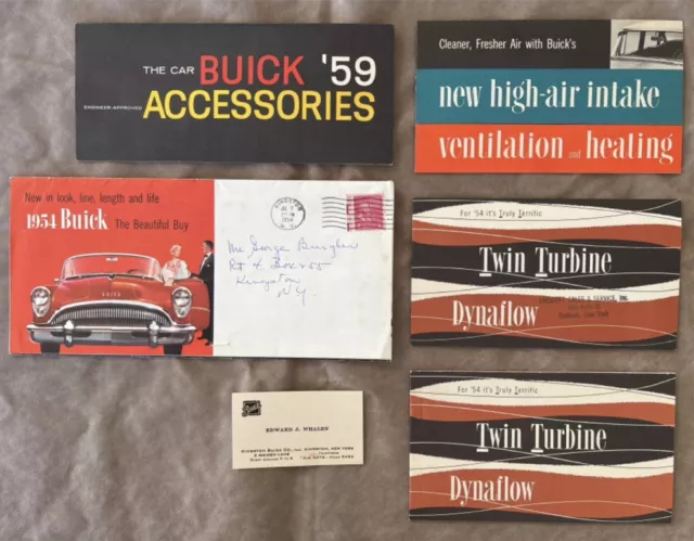 lot vintage midcentury BUICK dealership sales ephemera including 14 x 20 poster