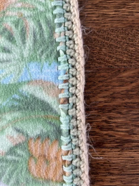 Project Linus Blanket Fleece Jungle Animals 57x47” Crocheted Edge 3