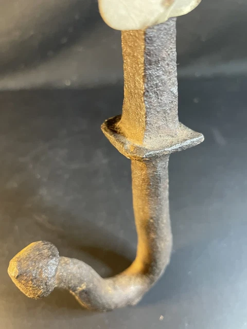 Antique Conestoga Covered Wagon Chain Hook Hand Forged Wrought Iron 9.75” 12