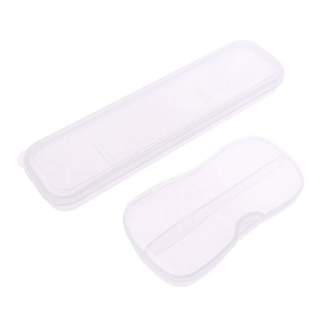 Vajilla de plástico transparente portátil para caja de almacenamiento de horquilla cuchara cubiertos O