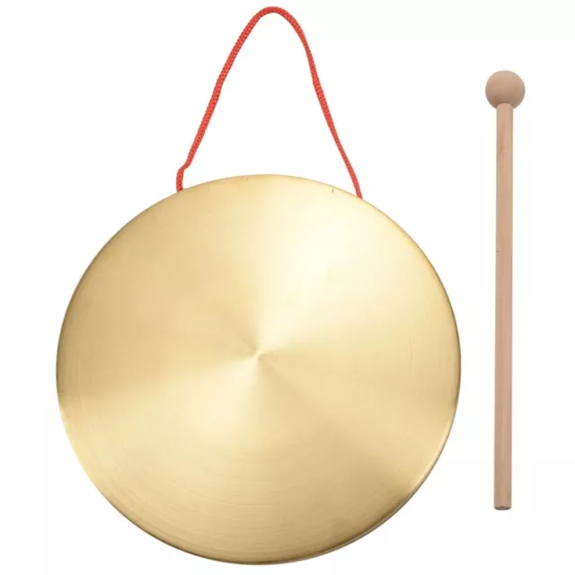 22cm Hand Gong Brass Copper Chapel Opera Percussion with Round Play Hammer Q3J3