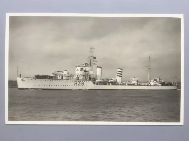 HMS Antelope H36 WW2 destroyer Nov 1932 (Wright & Logan) RP postcard