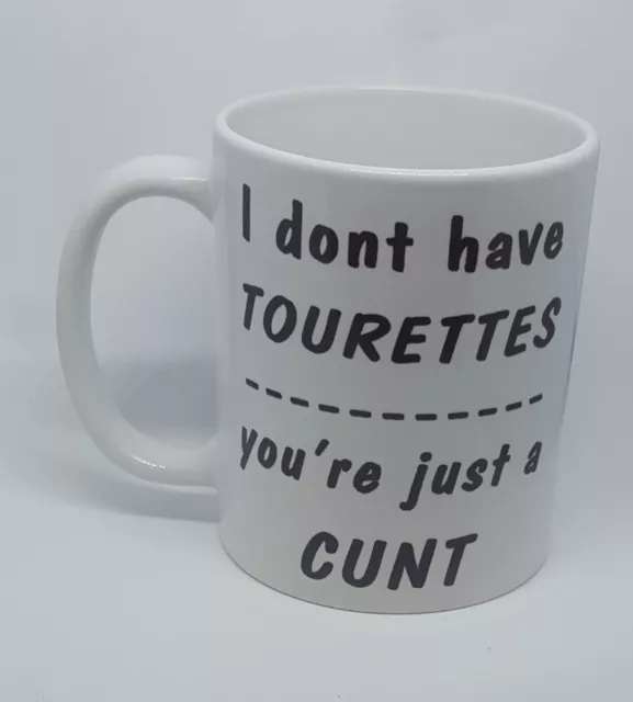 Rude Tourettes Coffee Mug Acunt Novelty Christmas Present Birthday Gift Santa